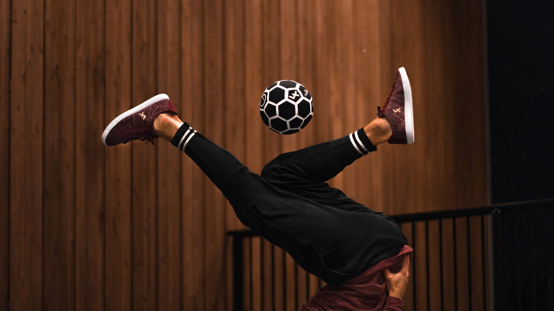 The Explore II Burgundy Knit freestyle and street football shoes