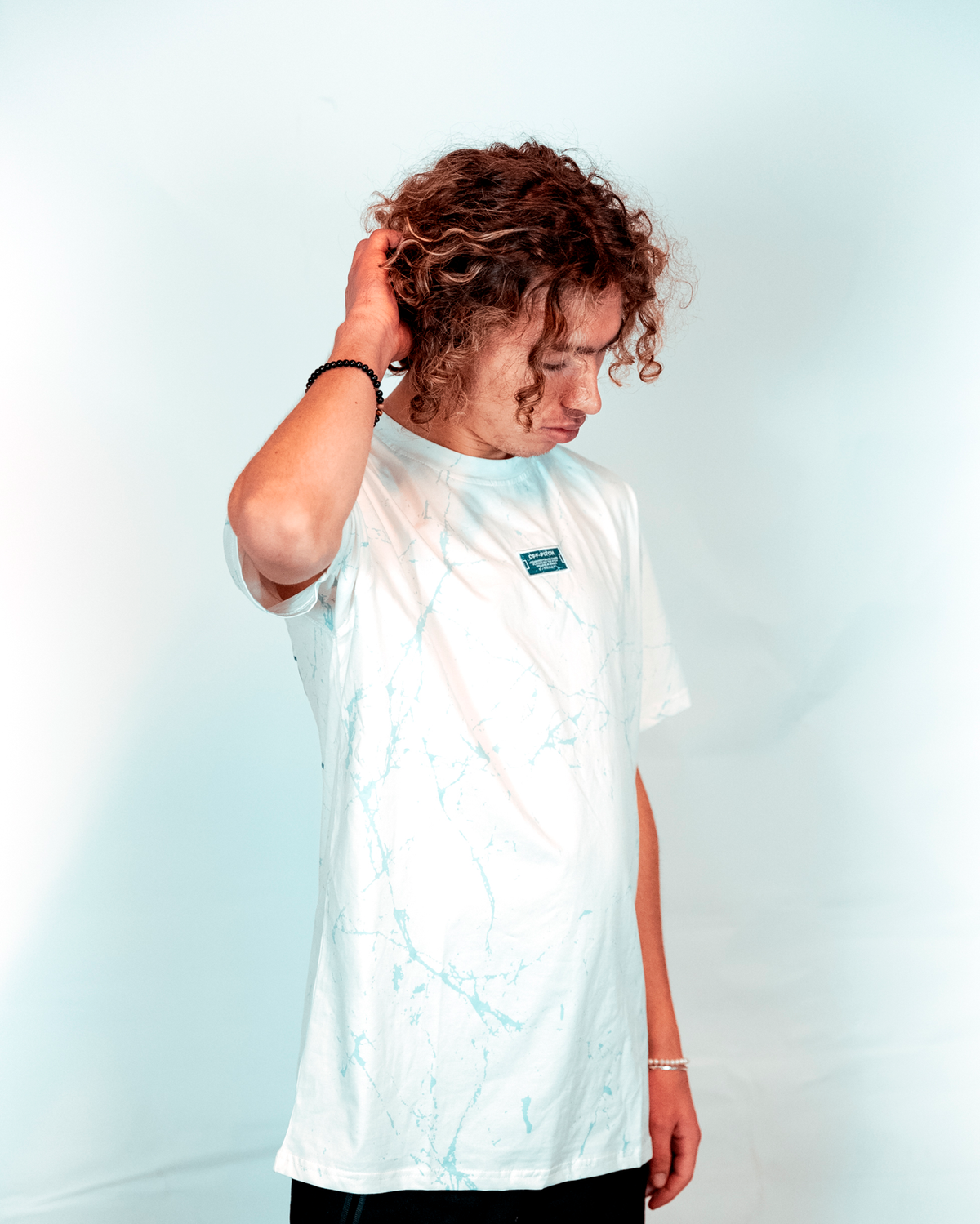 Colorful Court T-shirt - White Cracked Ice