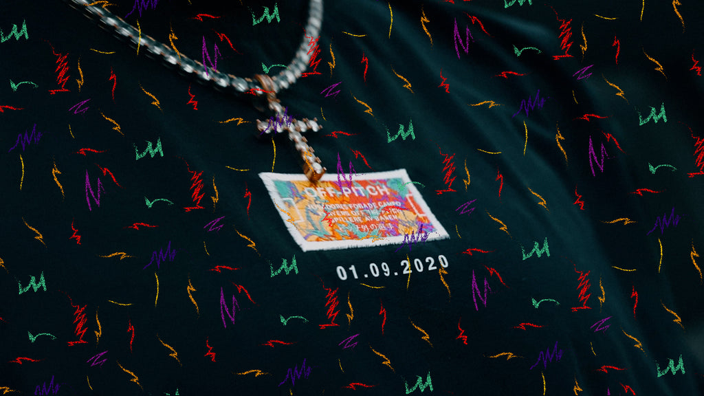 Colorful Court T-shirt - Black