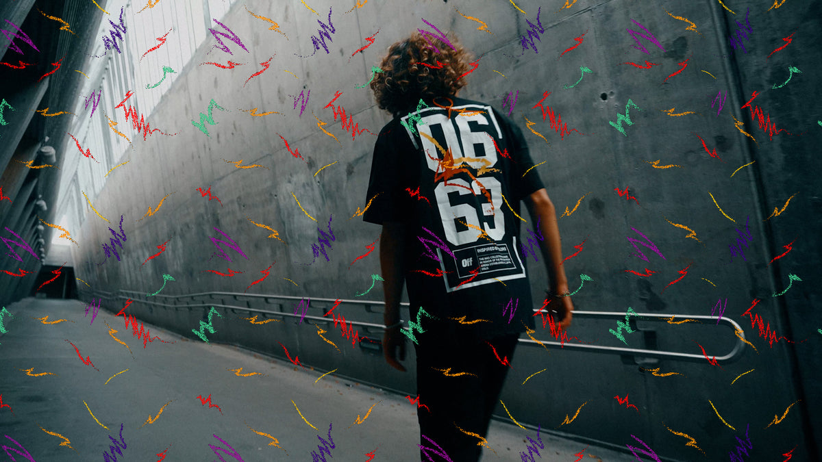 Colorful Court T-shirt - Black