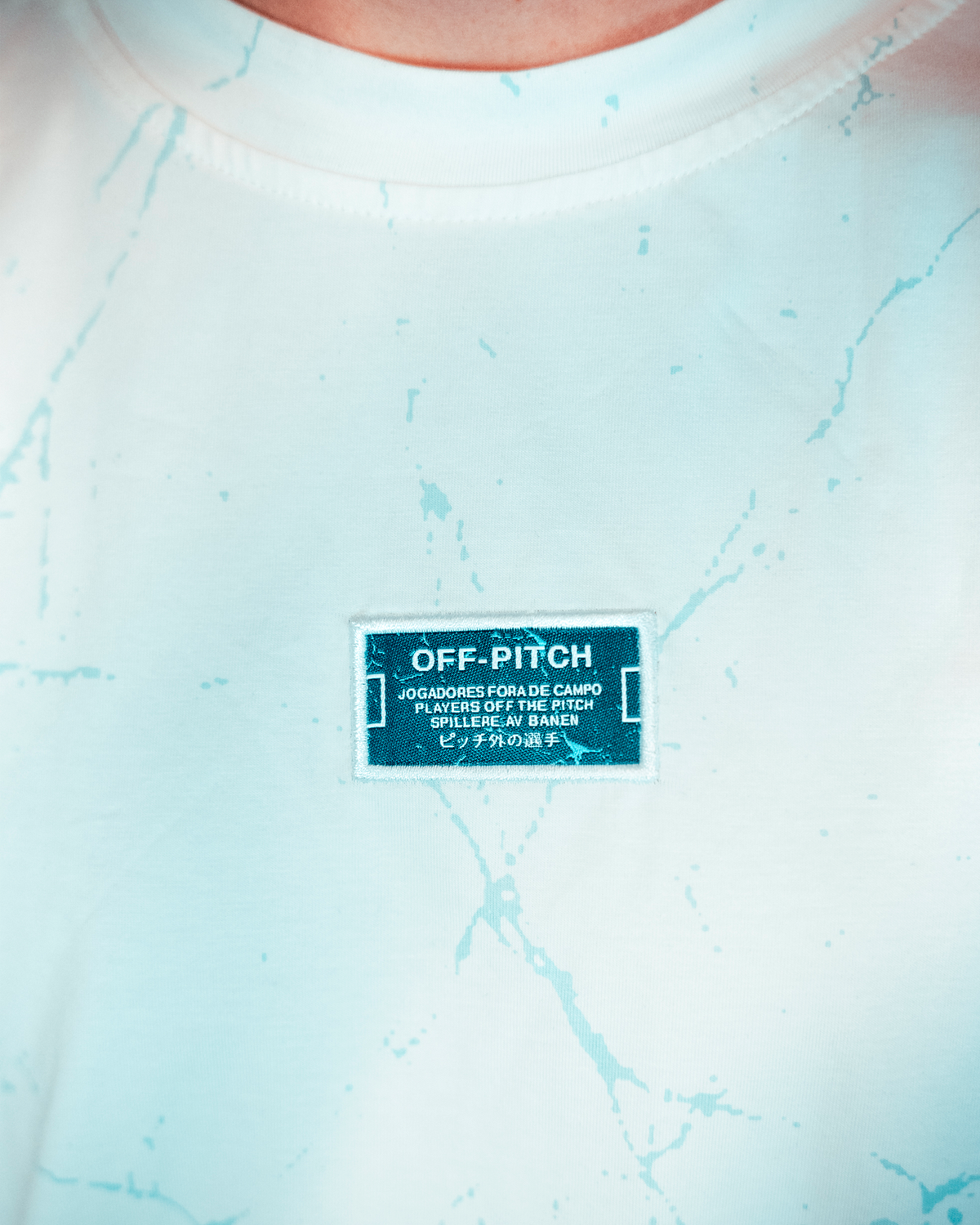Colorful Court T-shirt - White Cracked Ice