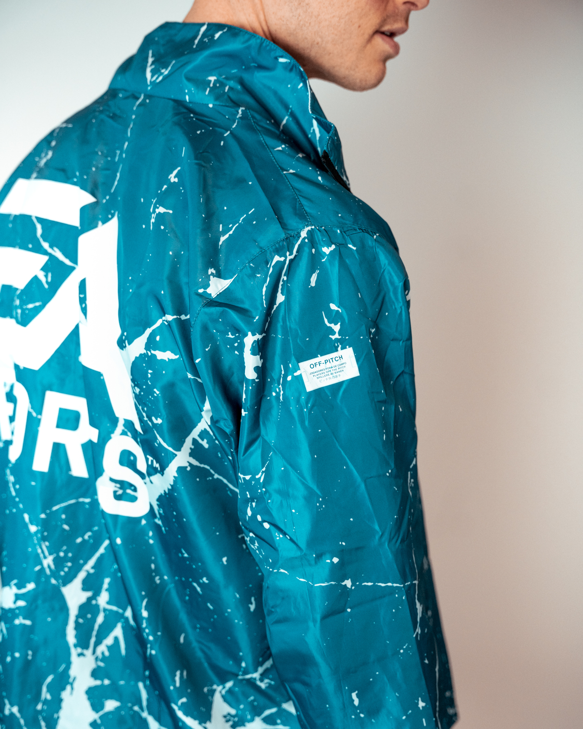 Off-Pitch x EA Sports cracked ice jacket Dark blue