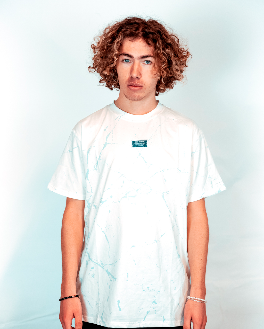 Colorful Court T-shirt - White Cracked Ice