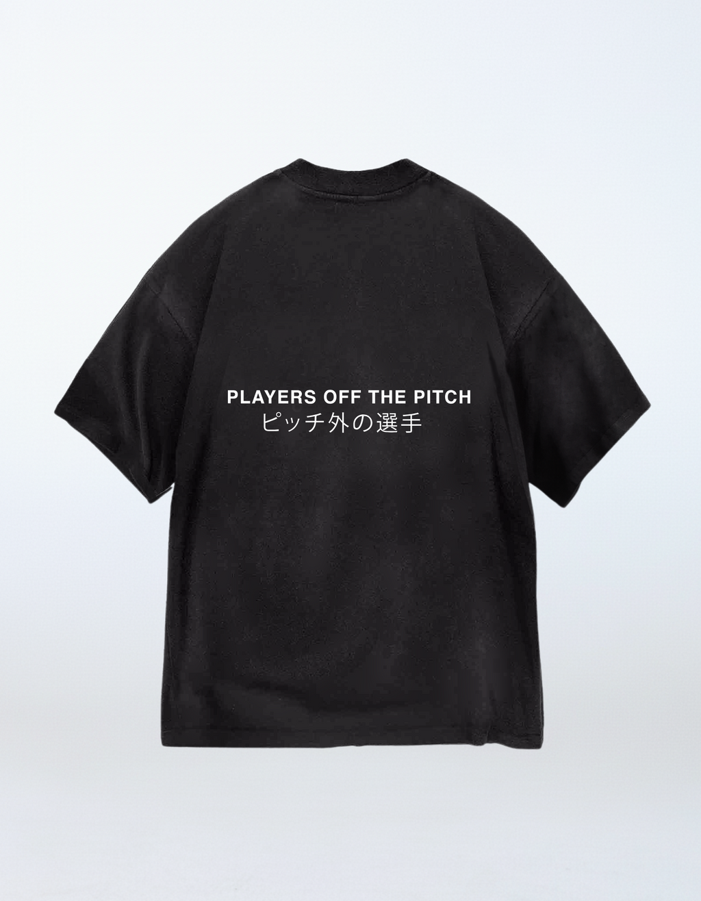 Players off the pitch T-Shirt - Black Acid Washed